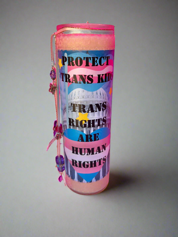 Trans Rights 100% Soy Prayer Candle