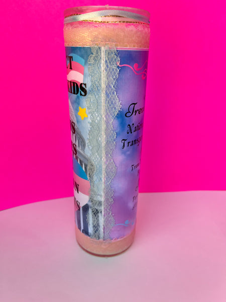 Trans Rights 100% Soy Prayer Candle