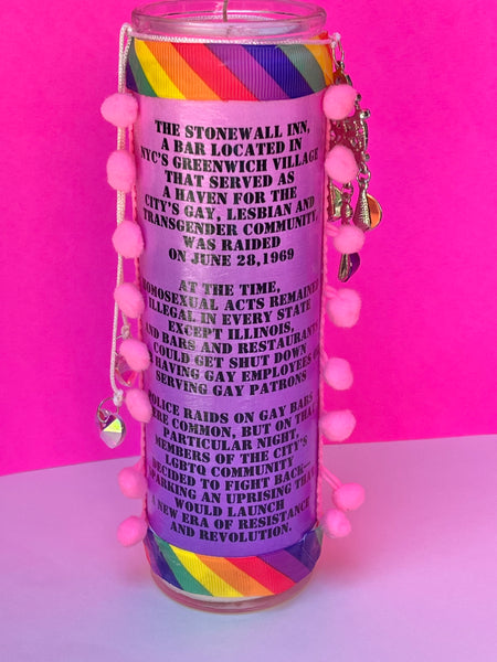 Stonewall 1969- LGBTQ 100% Soy Prayer Candle