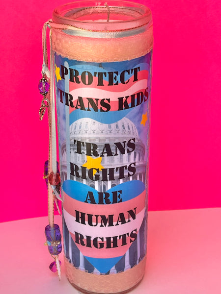 Trans Rights 100% Soy Prayer Candle