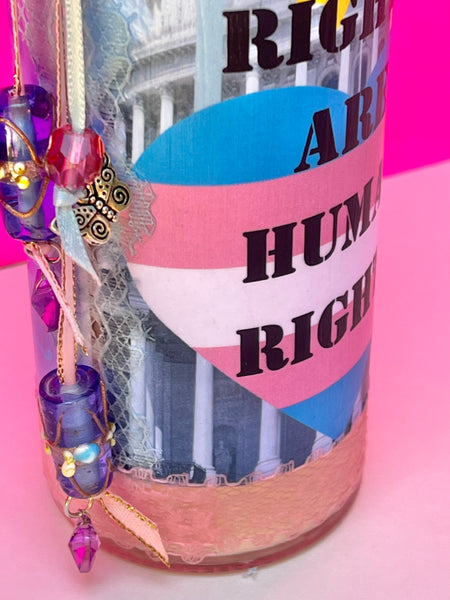 Trans Rights 100% Soy Prayer Candle