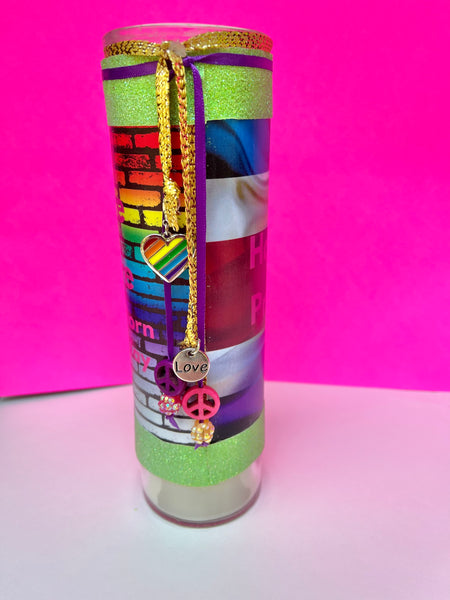 Happy Pride- Love Is Love 100% Soy Prayer Candle