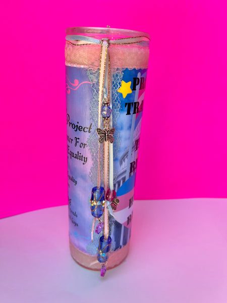 Trans Rights 100% Soy Prayer Candle