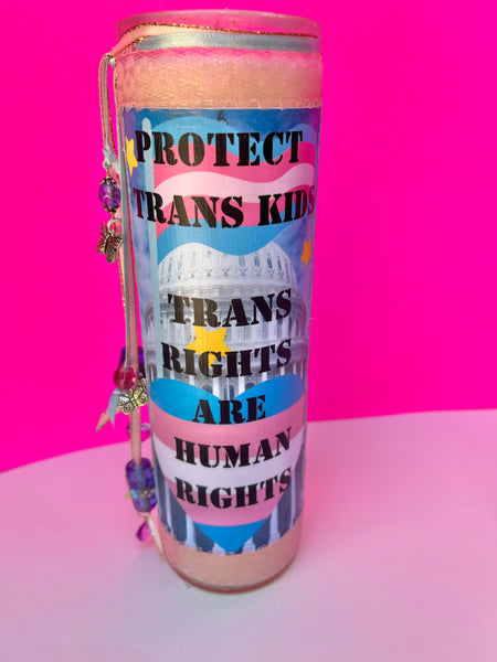 Trans Rights 100% Soy Prayer Candle