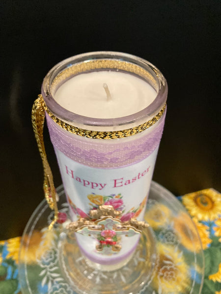 Easter Cross Prayer Candle