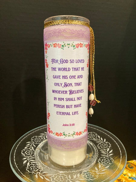 Easter Cross Prayer Candle