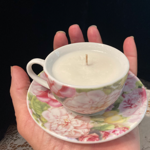 Porcelain Mini Tea Cup Soy Candle