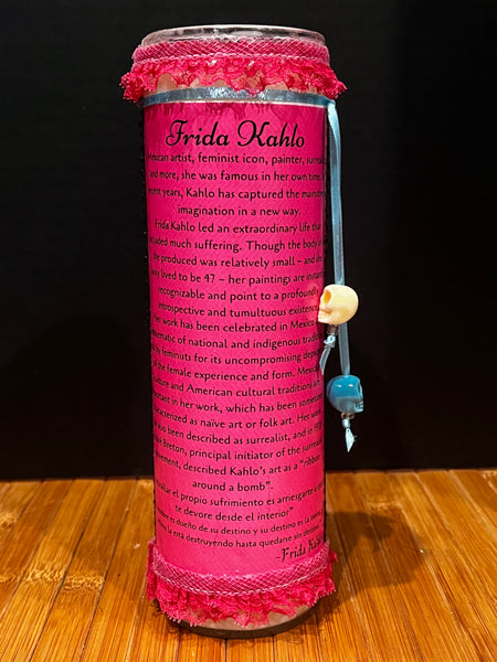 Frida Kahlo Altar Prayer Candle-Pink